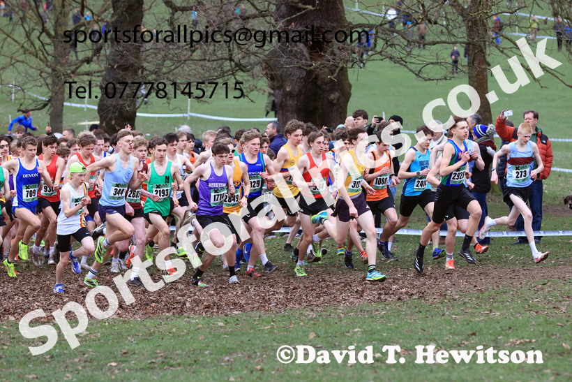 Mens Under-17s 2026 UK CAU Inter Counties Cross Country, Wollaton Park, Nottingham. Photo: David T. Hewitson/Sports for All Pics
